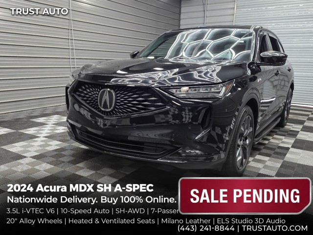 Majestic Black Pearl 2024 Acura MDX SUV / Crossover All-Wheel Drive 10-Speed Automatic
