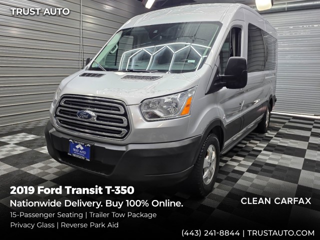 Ingot Silver Metallic 2019 Ford Transit Passenger Van Rear-Wheel Drive 6-Speed Automatic