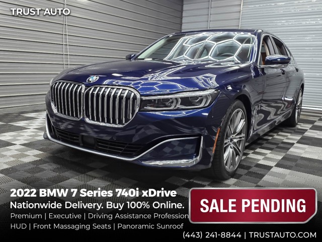 Tanzanite Blue II Metallic 2022 BMW 7 Series Sedan All-Wheel Drive 8-Speed Automatic