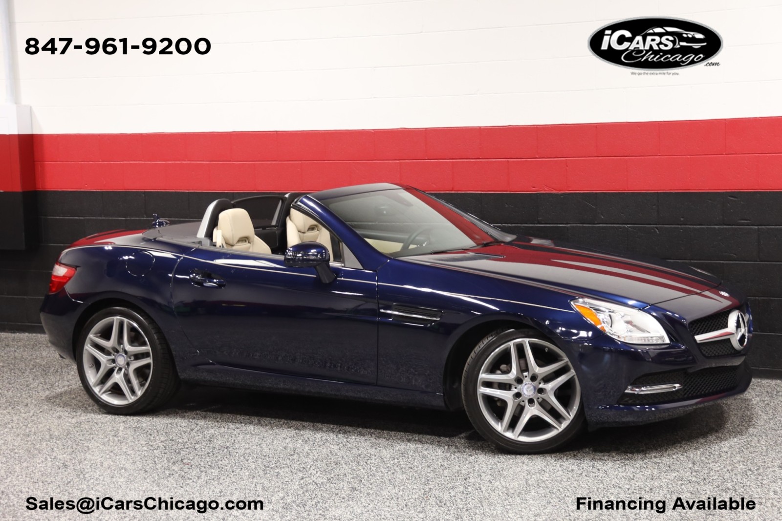 Lunar Blue Metallic 2014 Mercedes-Benz SLK 250 Convertible Rear-Wheel Drive Automatic