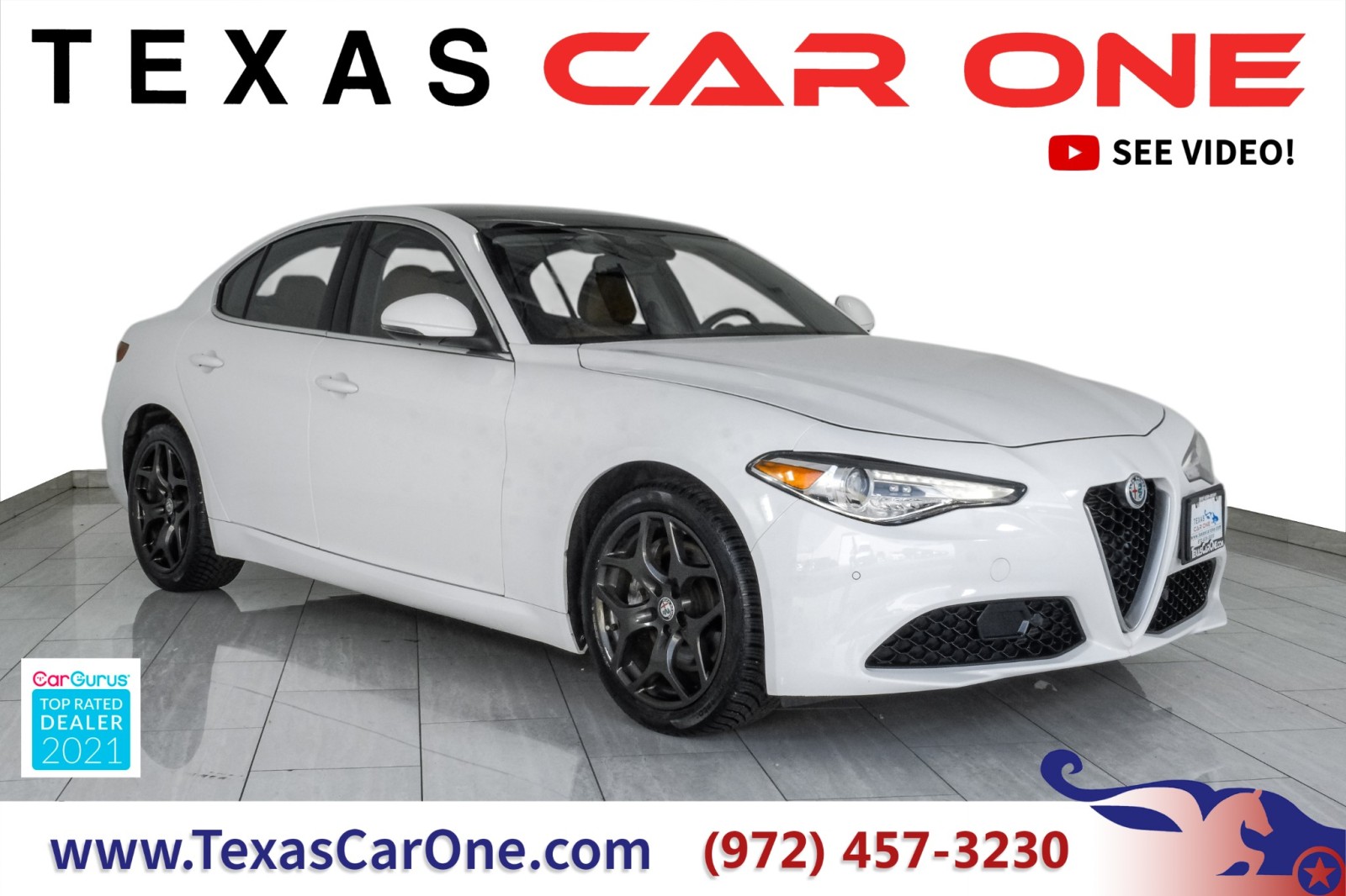 2021 Alfa Romeo Giulia Ti AWD AUTOMATIC NAVIGATION SUNROOF LEATHER HEATED SEATS REAR CA