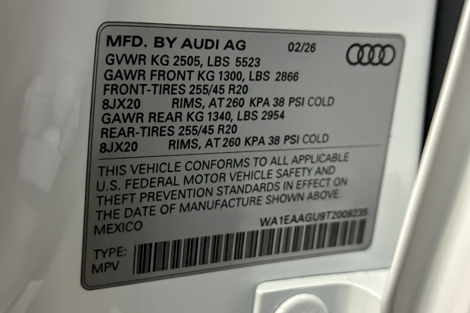 New 2026 Arkona White Audi Premium Plus 2.0 TFSI quattro image 25