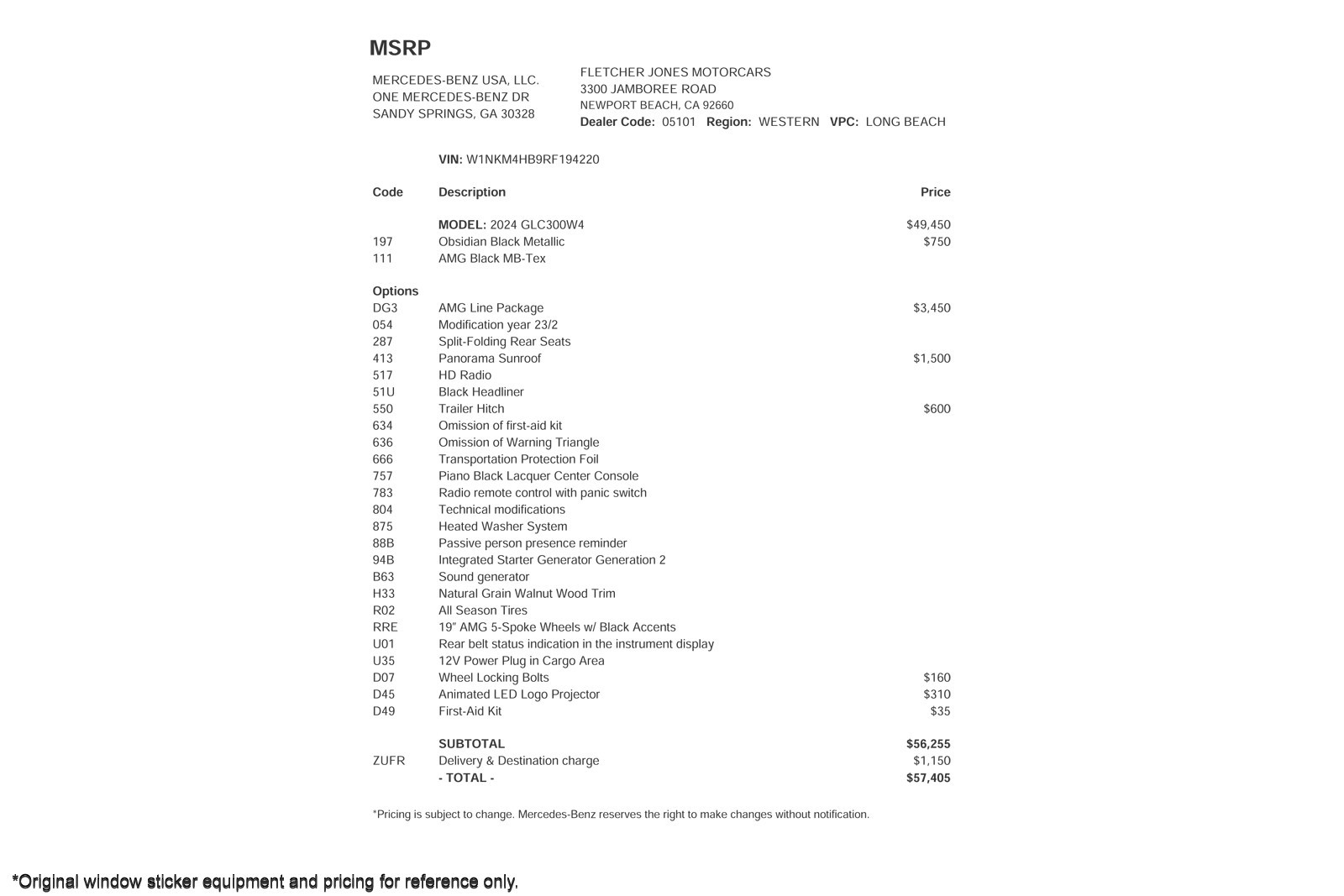 Used 2024 Obsidian Black Metallic Mercedes-Benz GLC 300 4MATIC® SUV image 2