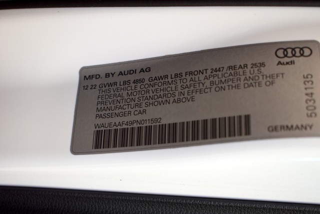 2023 Audi A4 Sedan S Line Premium Package Plus Heated Front Seats Bang & Olufsen Rear Camera Remote Start Lane Assist MSRP $49,895 49