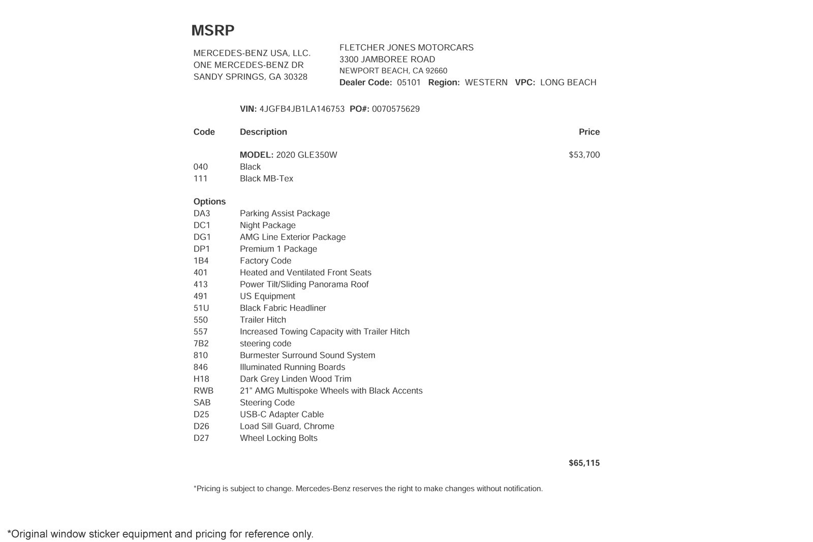 Used 2020 Black Mercedes-Benz GLE 350 SUV image 2