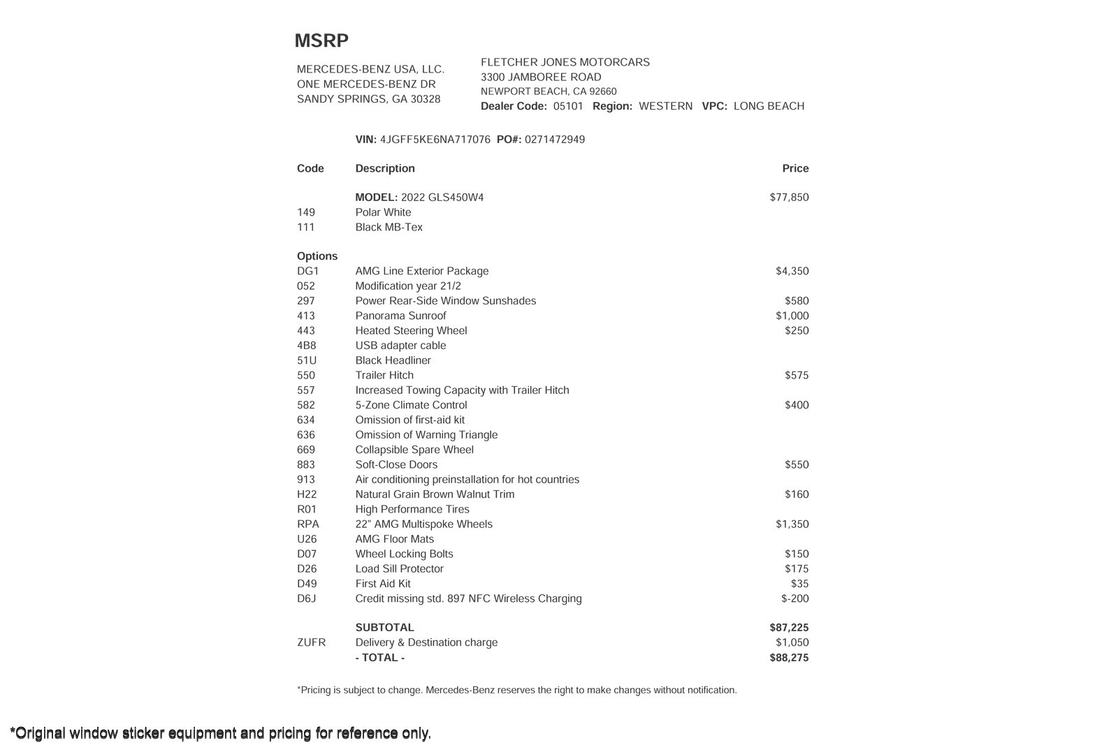 Used 2022 Polar White Mercedes-Benz GLS 450 4MATIC® SUV image 2