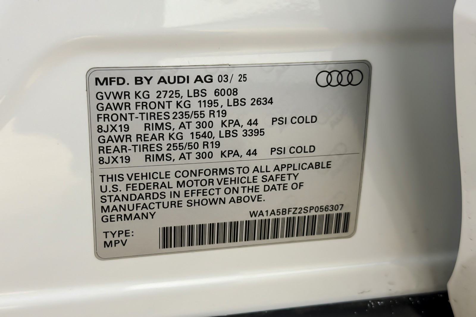 Certified Used 2025 Glacier White Metallic Audi Premium 45 RWD image 28
