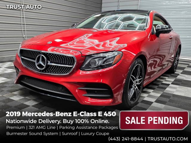 designo Cardinal Red Metallic 2019 Mercedes-Benz E-Class Coupe All-Wheel Drive 9-Speed Automatic