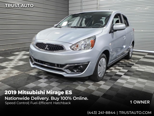 Starlight Silver Metallic 2019 Mitsubishi Mirage ES FWD Hatchback Front-Wheel Drive Continuously Variable Transmission