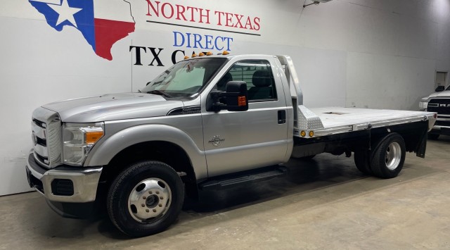 2015  Super Duty F-350 DRW XLT 4x4 Diesel Dually Aluminum Flat Bed Single Cab 5th in , 