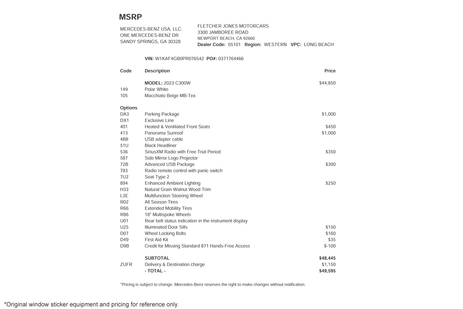 Used 2023 Polar White Mercedes-Benz C 300 Sedan image 2