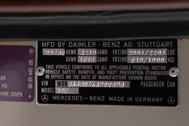 1989 Mercedes-Benz 560-Series 560 SL in ,