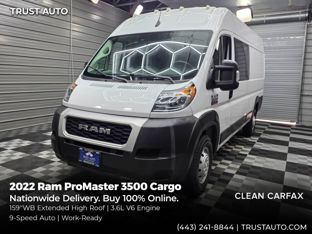 Bright White Clearcoat 2022 RAM ProMaster Van Front-Wheel Drive 9-Speed Automatic