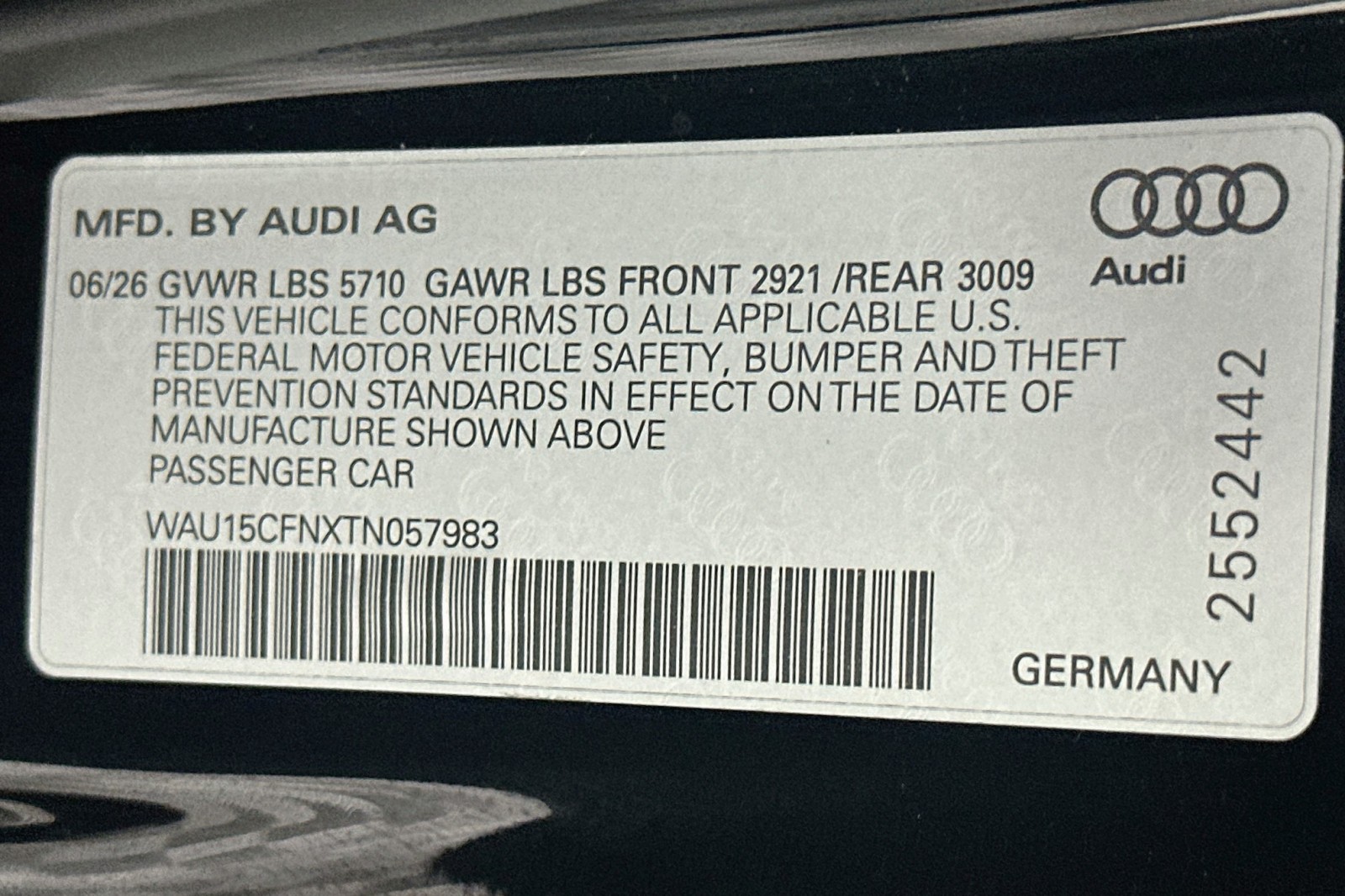 New 2026 Mythos Black Metallic Audi Premium image 17