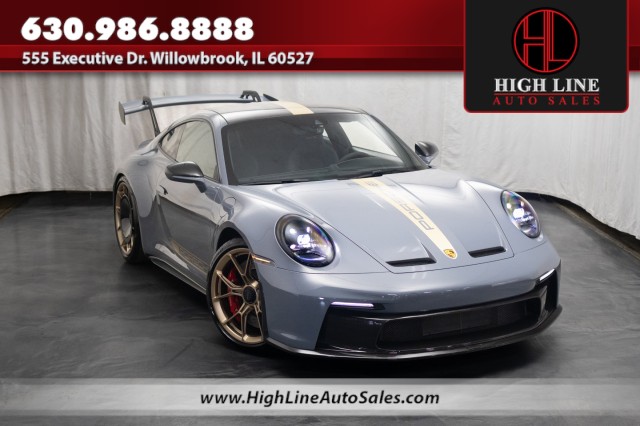 Gray (Arctic Grey) 2023 Porsche 911 Coupe Rear-Wheel Drive Automatic