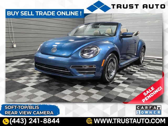 Silk Blue Metallic/Black Roof 2018 Volkswagen Beetle 2.0T Coast Convertible FWD Convertible Front-Wheel Drive 6-Speed Automatic