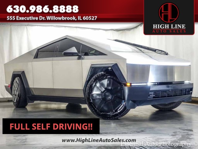 Gray (Stainless Steel) 2024 Tesla Cybertruck Pickup Truck All-Wheel Drive Automatic