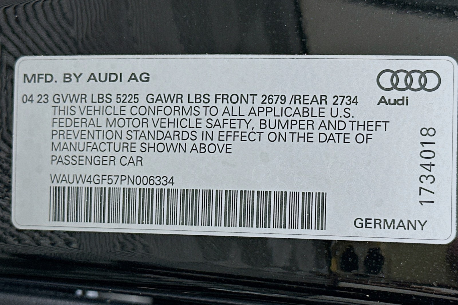 Used 2023 Mythos Black Metallic/Black Roof Audi Premium Plus image 24