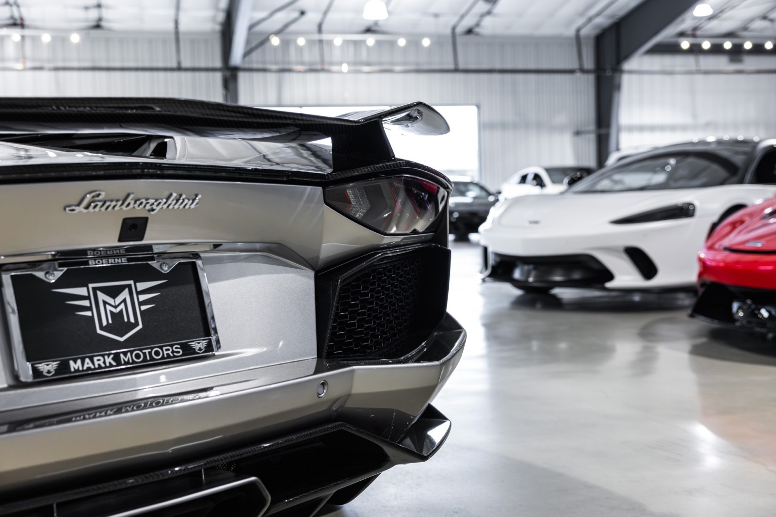 Used Car 2014 Lamborghini Aventador  Roadster - Grigio Antares Metallic - Transparent Engine Bonnet - Sensonum Sound System For Sale Under $440,000 In Boerne, Texas