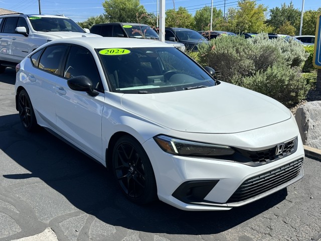 Platinum White 2024 Honda Civic Hatchback Hatchback Front-Wheel Drive Automatic