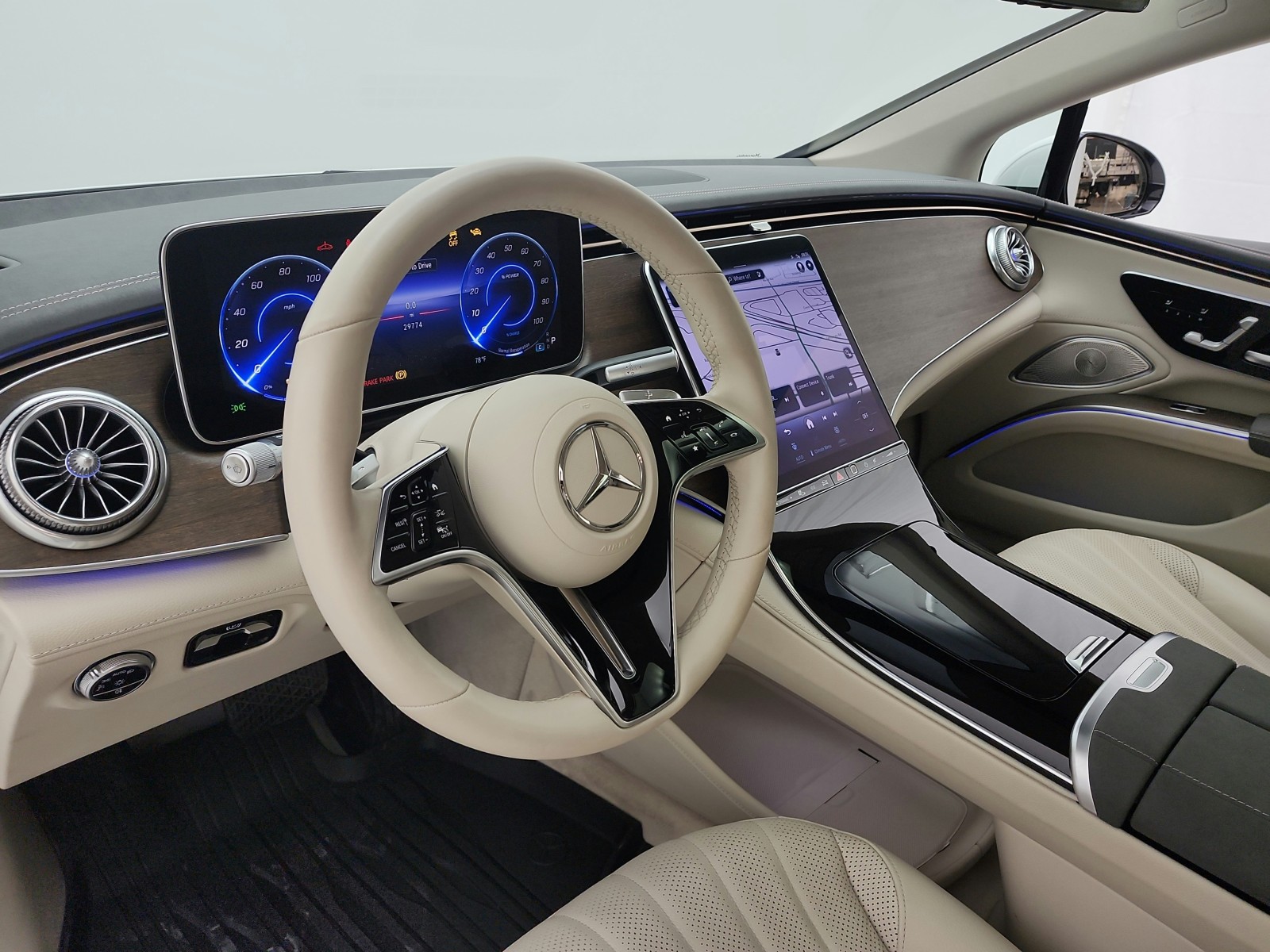 Certified Used 2022 Polar White Mercedes-Benz EQS 450+ Sedan image 13