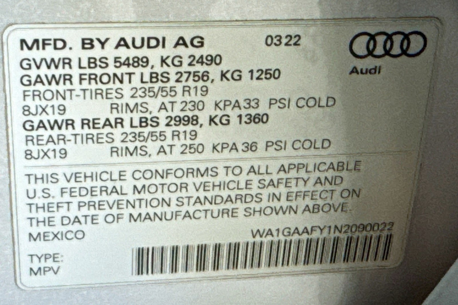 Used 2022 FLORETTE SILVER Audi S line Premium image 31