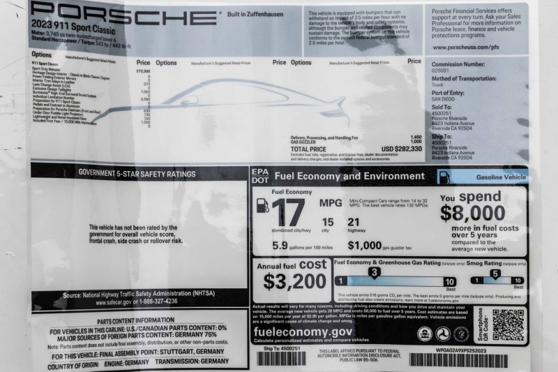 2023 Porsche 911 Sport Classic Sport Classic in , 