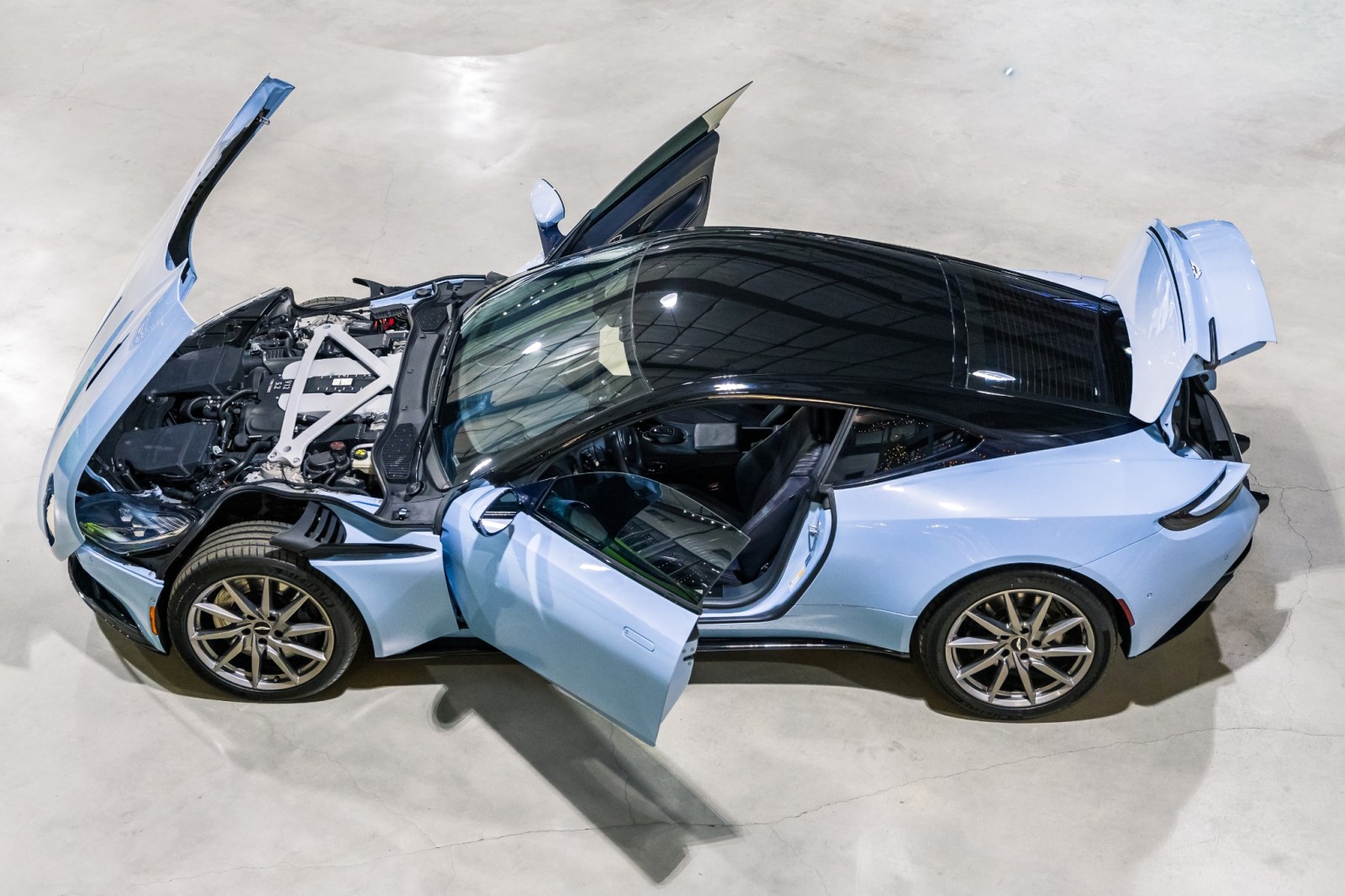 Used Car 2017 Aston Martin Db11  - Frosted Glass Blue Paint - Exterior Black Pack - Premium Audio For Sale Under $110,000 In Boerne, Texas