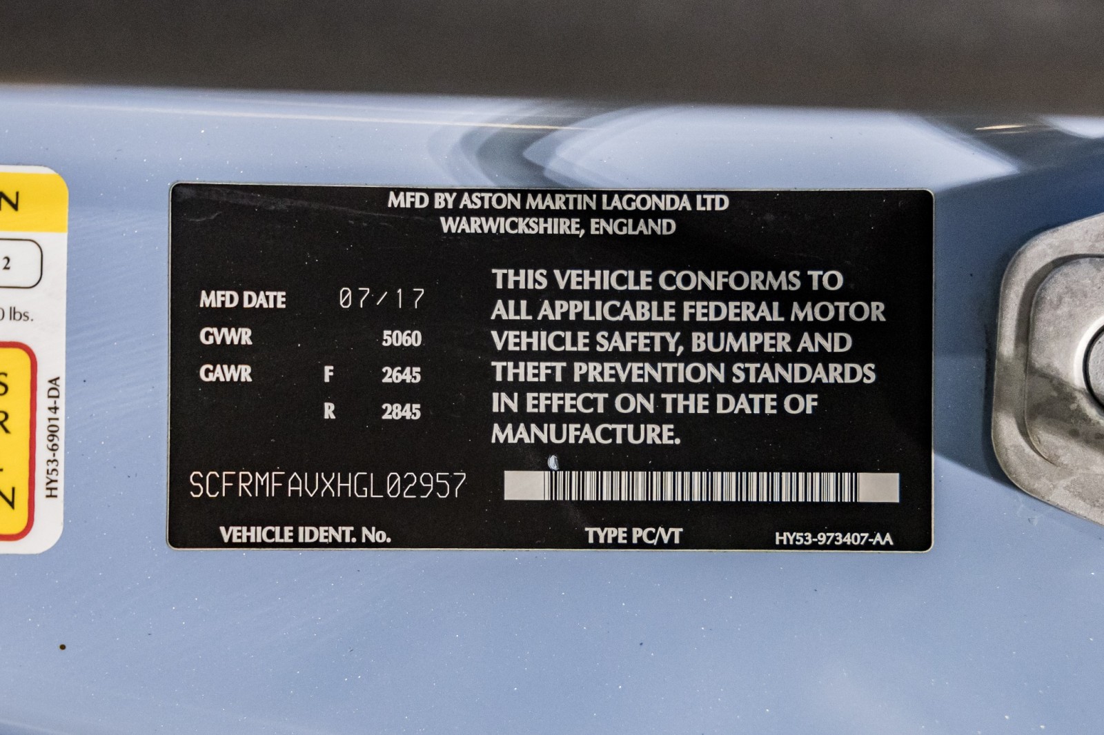 Used Car 2017 Aston Martin Db11  - Frosted Glass Blue Paint - Exterior Black Pack - Premium Audio For Sale Under $110,000 In Boerne, Texas