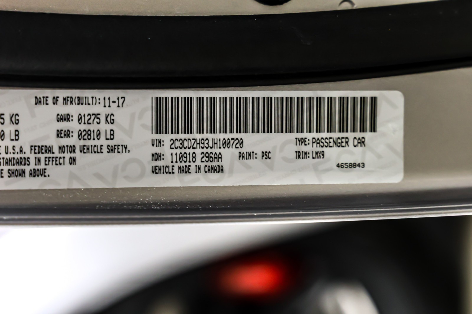 Used 2018 Billet Clearcoat Dodge SRT Demon RWD image 25