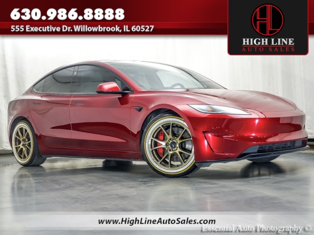 Ultra Red 2024 Tesla Model 3 Performance AWD Sedan All-Wheel Drive Automatic
