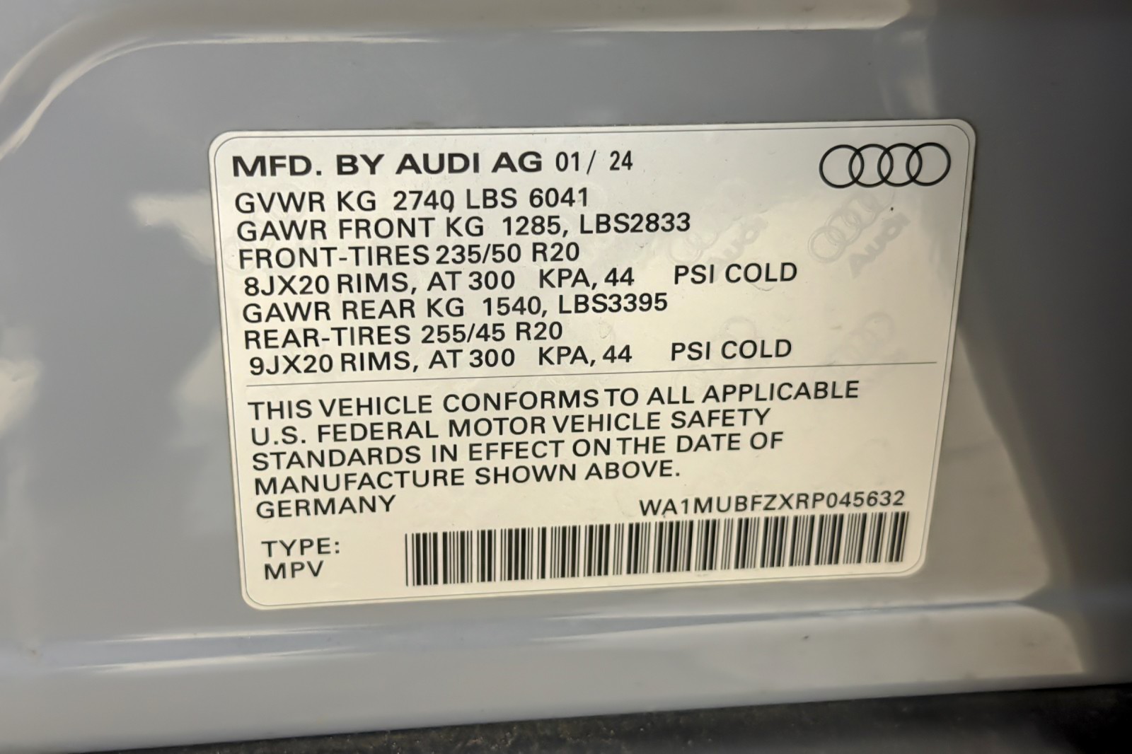 Certified Used 2024 Pebble Gray Audi Prestige 55 quattro image 27