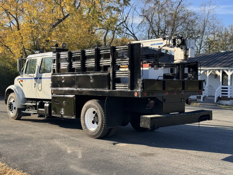 2002 International Harvester 4700 Crew Cab Stakebody w AutoCrane  in , 