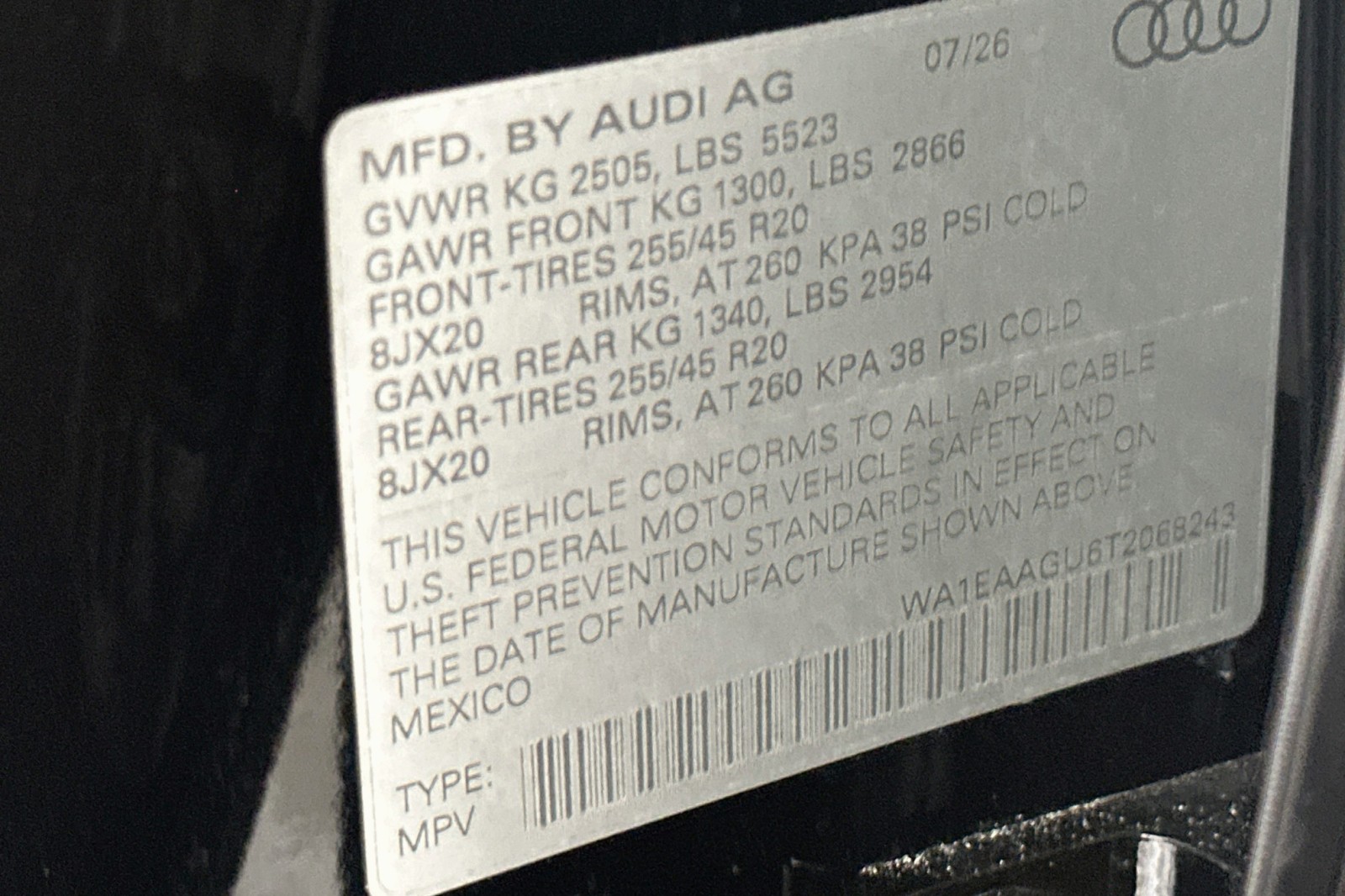 New 2026 Mythos Black Metallic Audi Premium Plus image 17