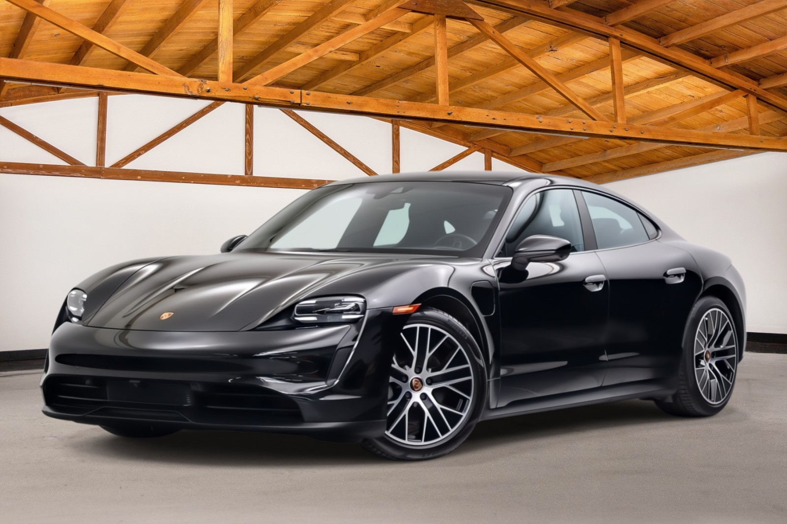 Black 2022 Porsche Taycan Sedan Rear-Wheel Drive Automatic