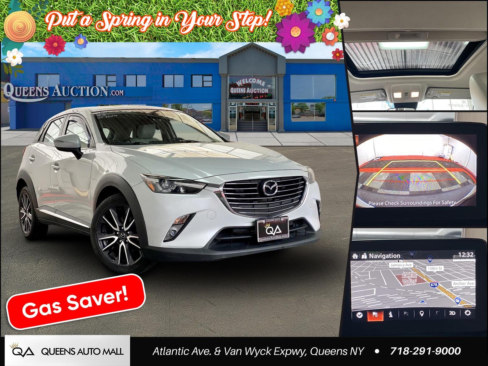 Snowflake White Pearl Mica 2018 Mazda CX-3 Grand Touring AWD SUV / Crossover All-Wheel Drive Automatic