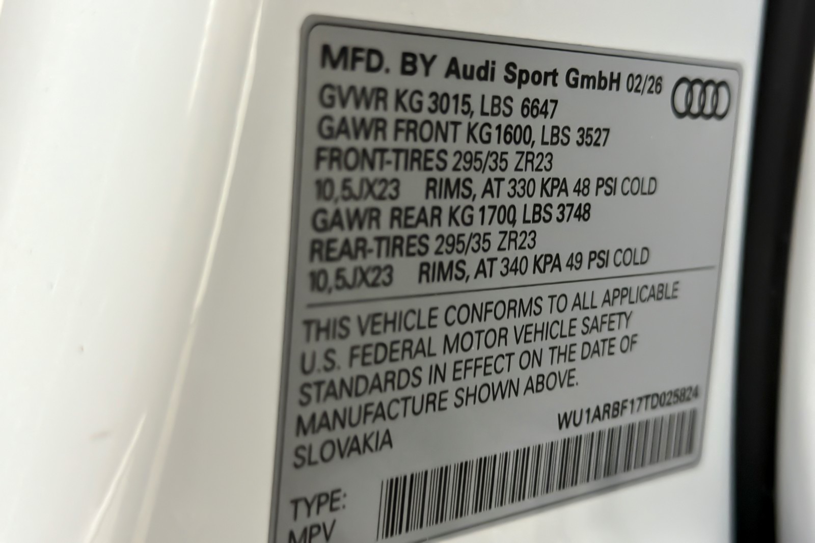 New 2026 Glacier White Metallic Audi performance quattro image 27