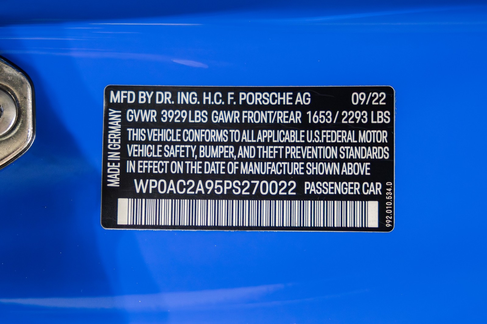 Used Car 2023 Porsche 911  Gt3 For Sale Under $280,000 In Boerne, Texas