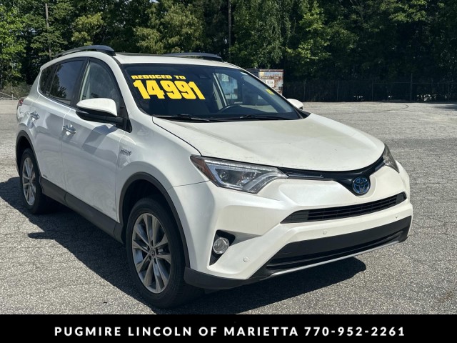 White 2018 Toyota RAV4 Hybrid Limited AWD SUV / Crossover All-Wheel Drive Automatic