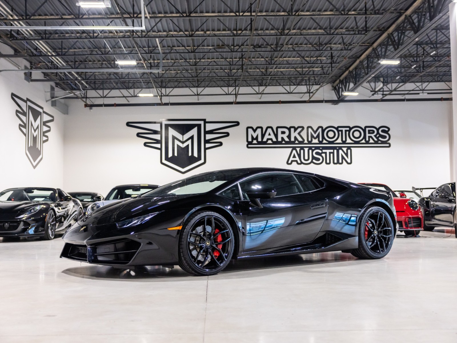 Black 2017 Lamborghini Huracan Coupe Rear-Wheel Drive Automatic