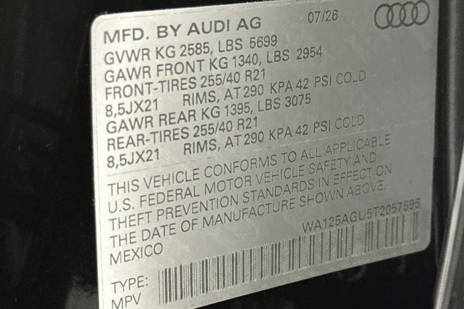 New 2026 Mythos Black Metallic Audi Premium Plus image 21
