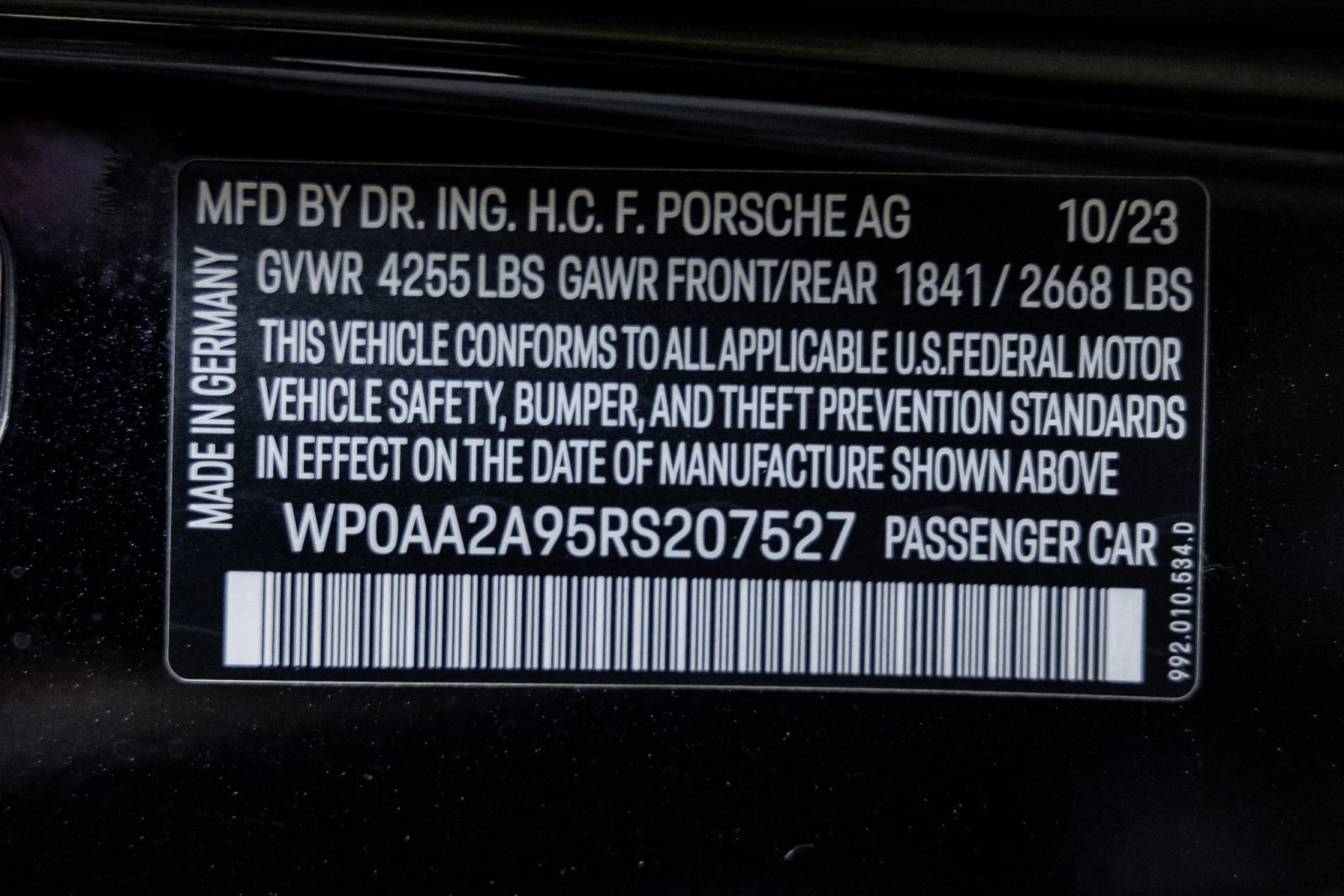 Used Car 2024 Porsche 911  Carrera T For Sale Under $160,000 In Boerne, Texas