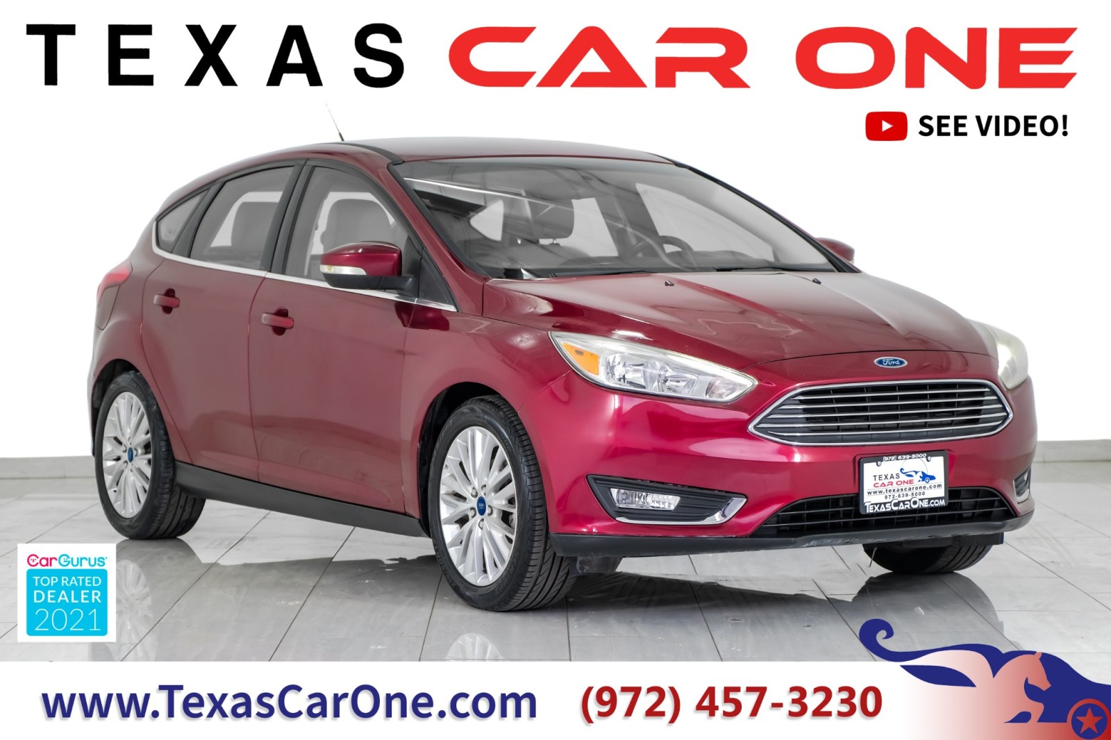 2016 Ford Focus TITANIUM HATCH AUTOMATIC LEATHER HEATED SEATS REAR 1