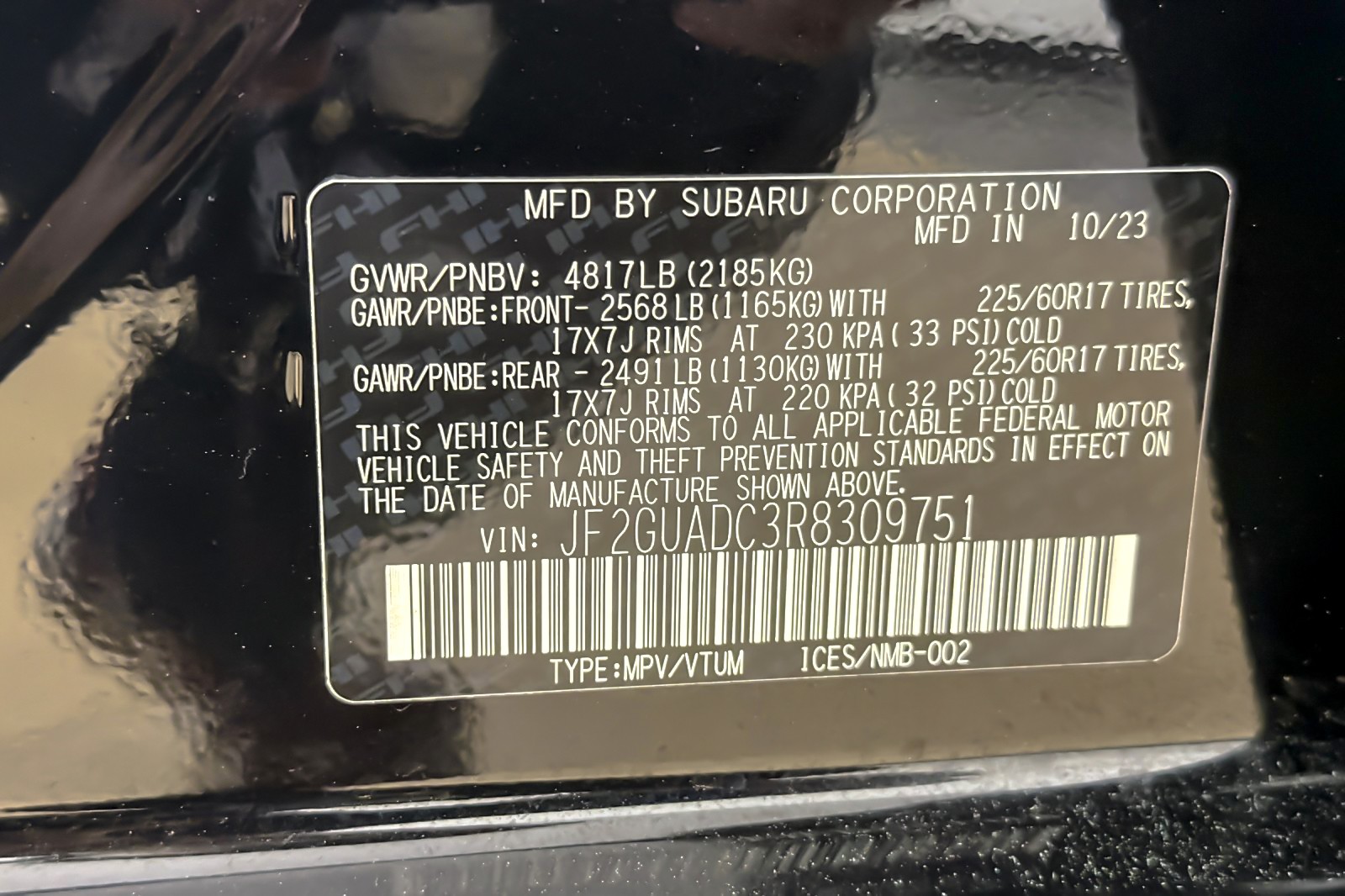 Used 2024 BLACK Subaru Premium AWD image 27