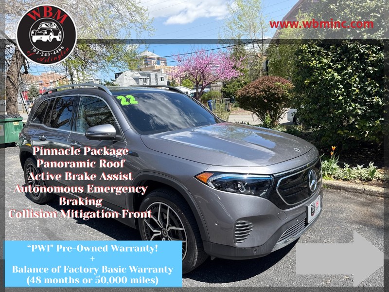 Gray (Mountain Grey Metallic) 2022 Mercedes-Benz EQB 300 4MATIC AWD SUV / Crossover All-Wheel Drive Automatic