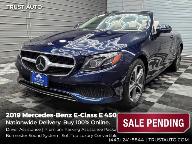 Lunar Blue Metallic 2019 Mercedes-Benz E-Class Convertible All-Wheel Drive 9-Speed Automatic