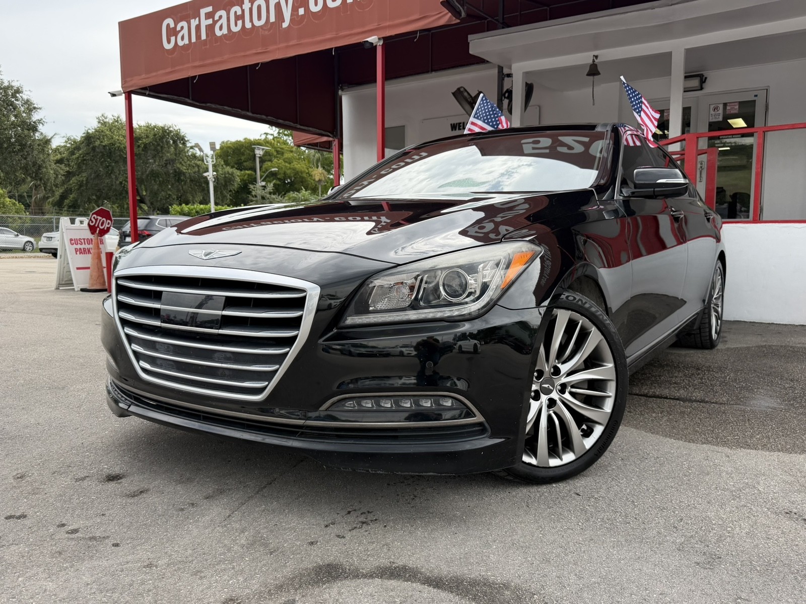 Caspian Black 2017 Genesis G80 5.0L Ultimate Sedan Rear-Wheel Drive Automatic