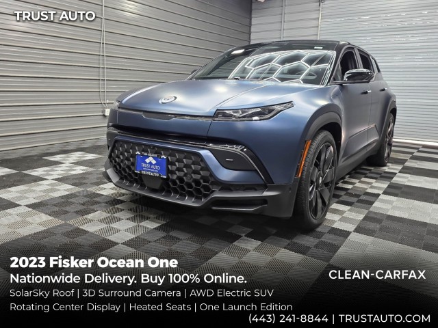Big Sur Blue 2023 Fisker Ocean One AWD SUV / Crossover All-Wheel Drive 1-Speed Dual Clutch