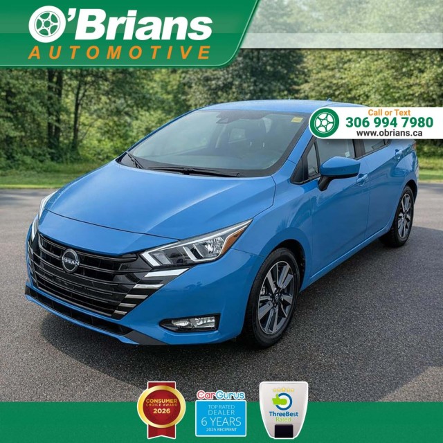 Arctic Ice Blue Metallic 2025 Nissan Versa Sedan Front-Wheel Drive Automatic