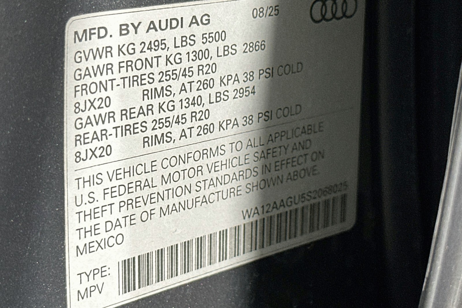 Used 2025 Tambora Gray Metallic Audi Premium Plus image 24